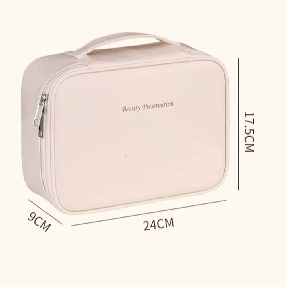 Women'S Cosmetic Bag Makeup Bag Double Layer Large Capacity Luxury Cosmetics Organizer Travel Essentials Women'S Cosmetic Bag